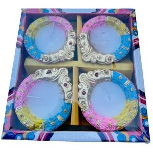 Jakhu clay diya with wax