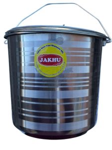 Jakhu steel Bucket with lid