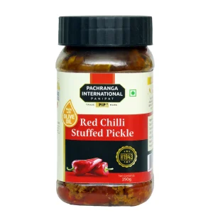 Red Chilli Stuffed Pickle in Olive Oil